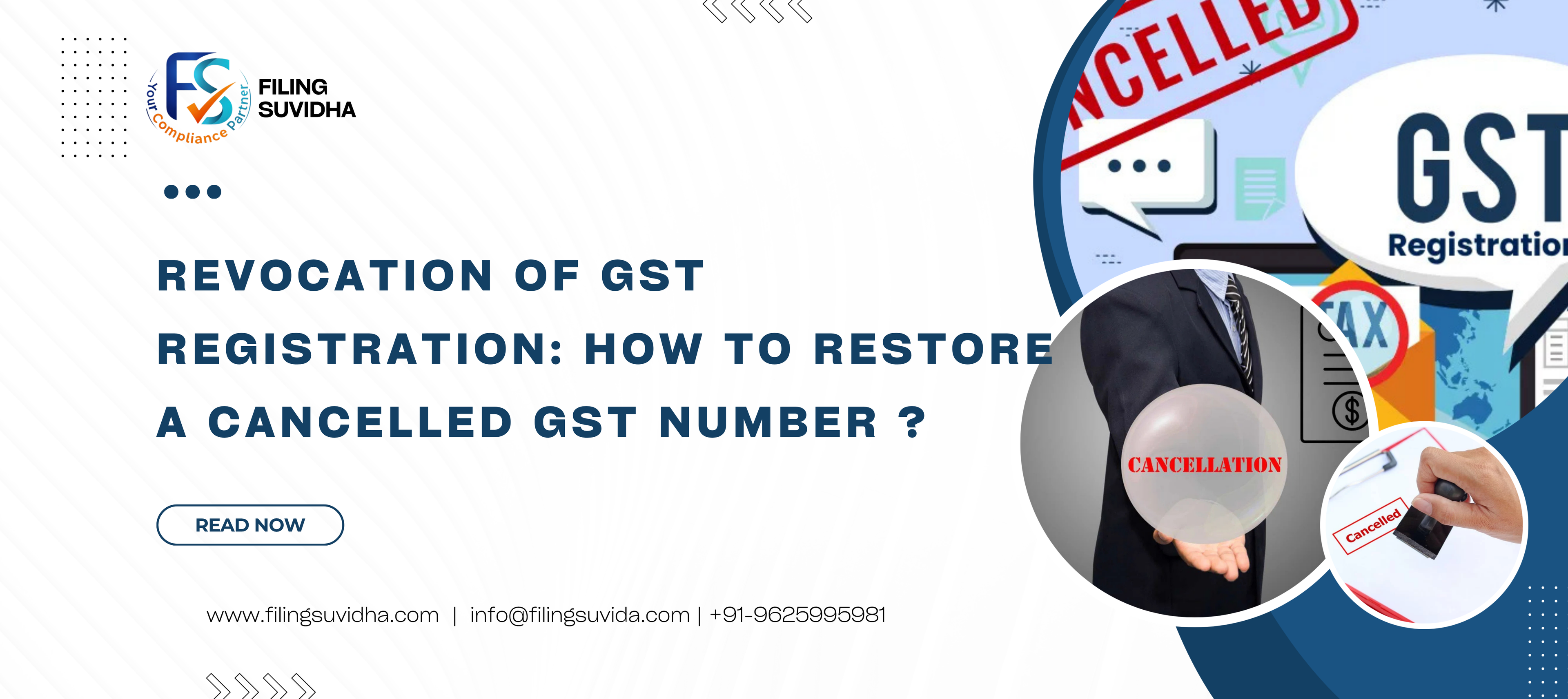 Revocation of GST Registration: How to Restore a Cancelled GST Number ?